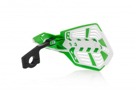 ACERBIS X-FUTURE HANDGUARDS BETA/FANTIC/GASGAS/HONDA/HUSABERG/HUSQVARNA/KAWASAKI/KTM/SHERCO/STARK/SUZUKI/TM/YAMAHA 85-650 90-24; GREEN/WHITE