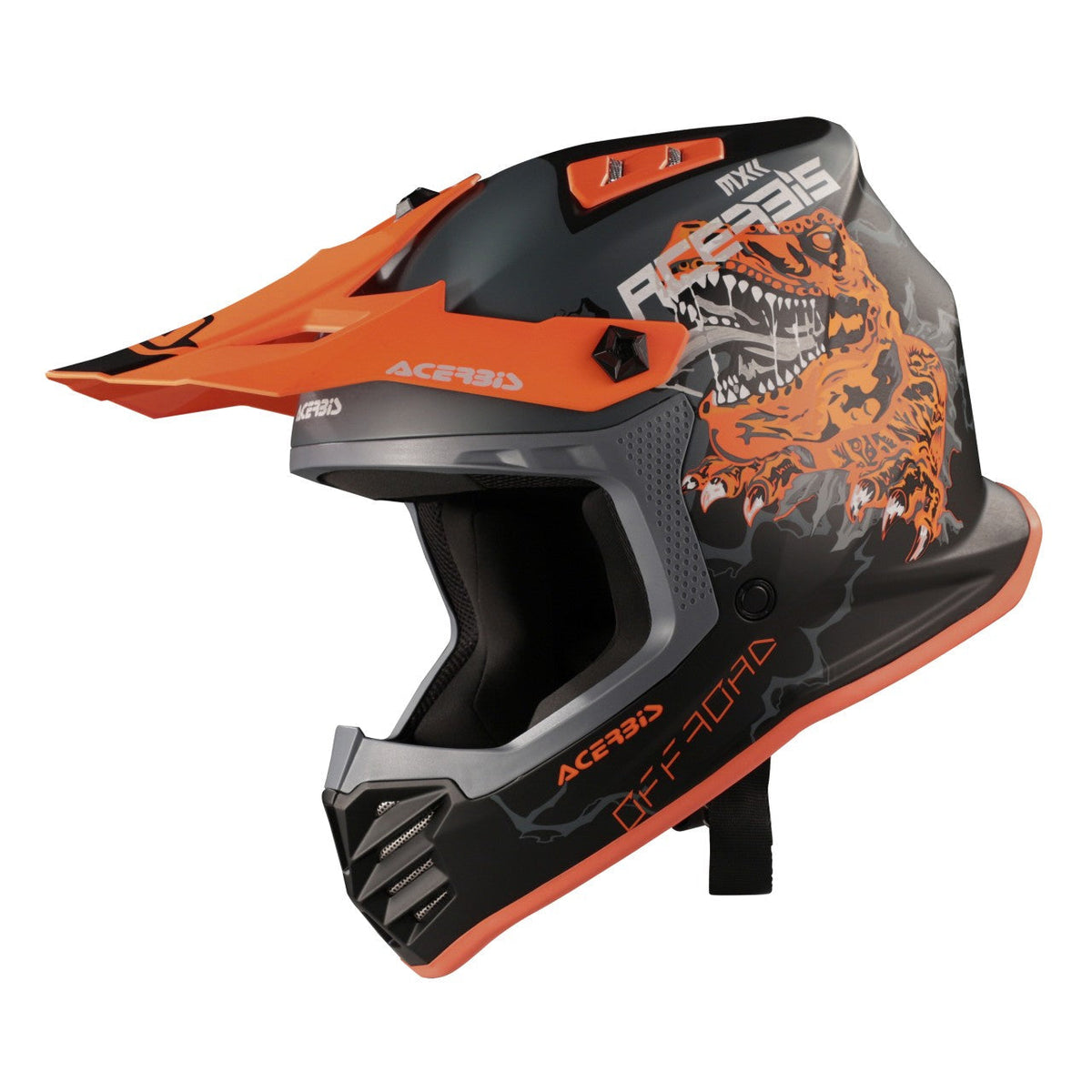Acerbis Profile Junior Helmet Black/Fluo Orange