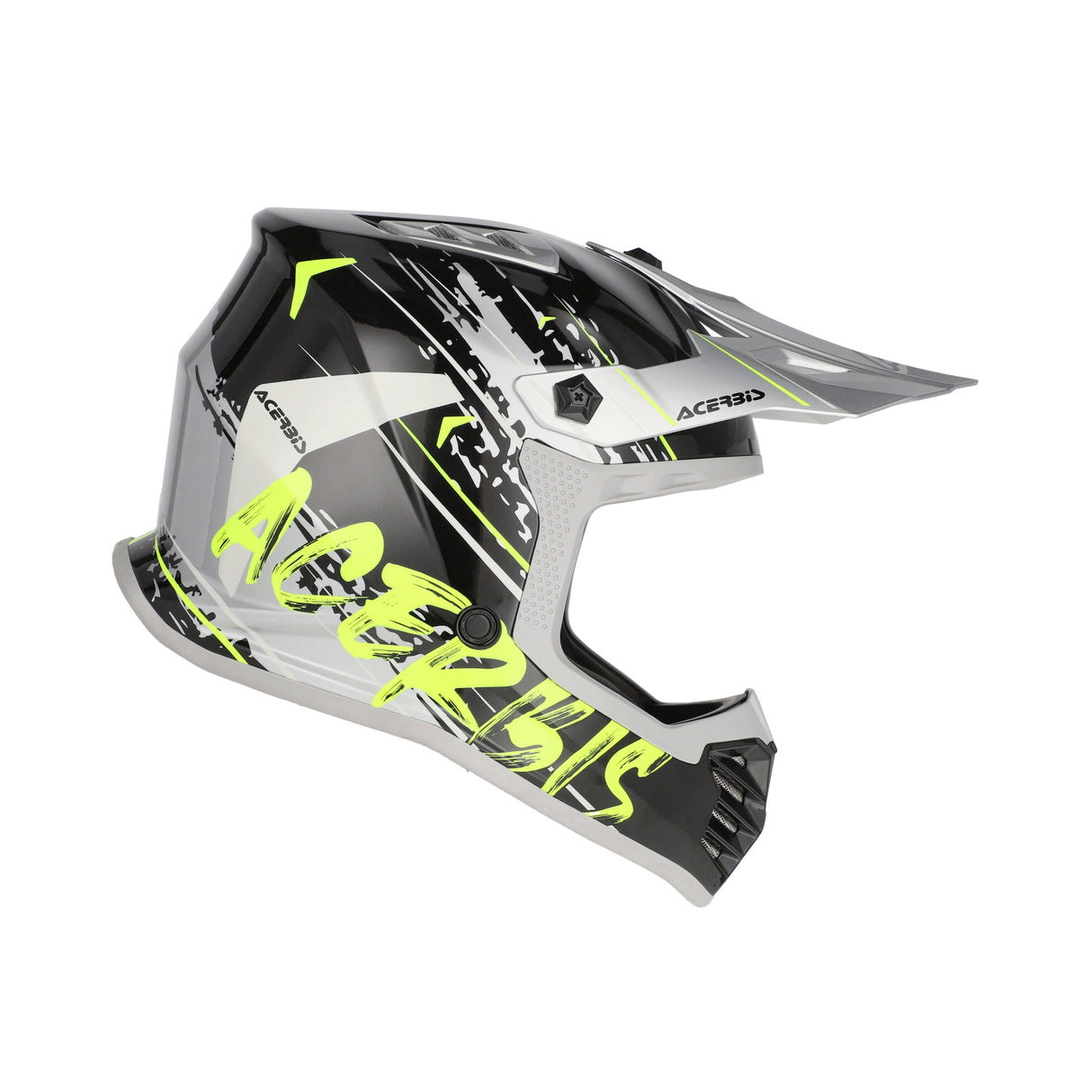 Acerbis Profile Junior Helmet Black/Fluo Yellow