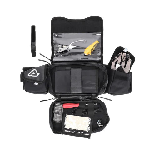 ACERBIS DROMY LOGO WAIST PACK (BLACK/WHITE)