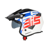 Acerbis Jet Aria Graphic Helmet White/Blue/Red