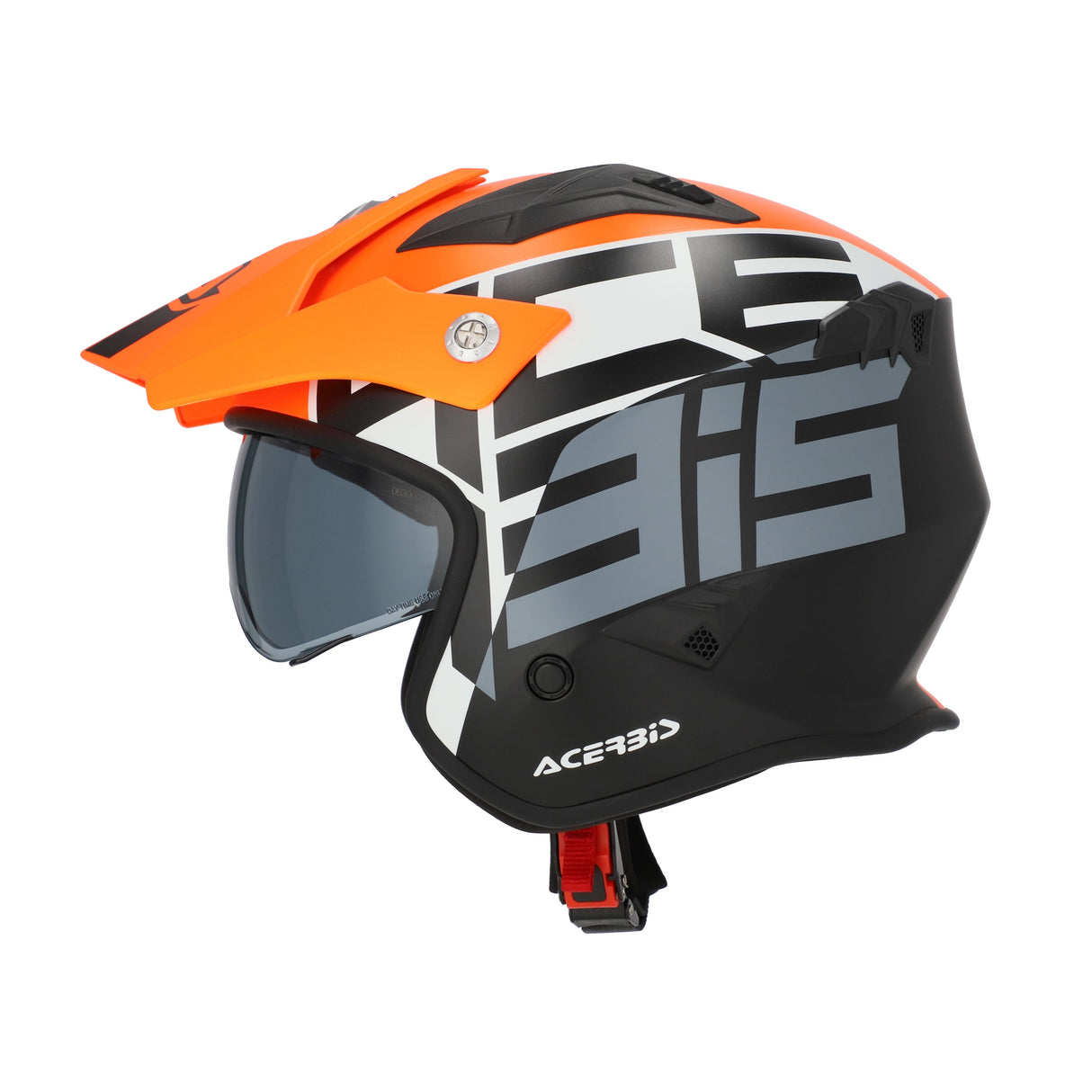 Acerbis Jet Aria Graphic Helmet Fluo Orange/Black