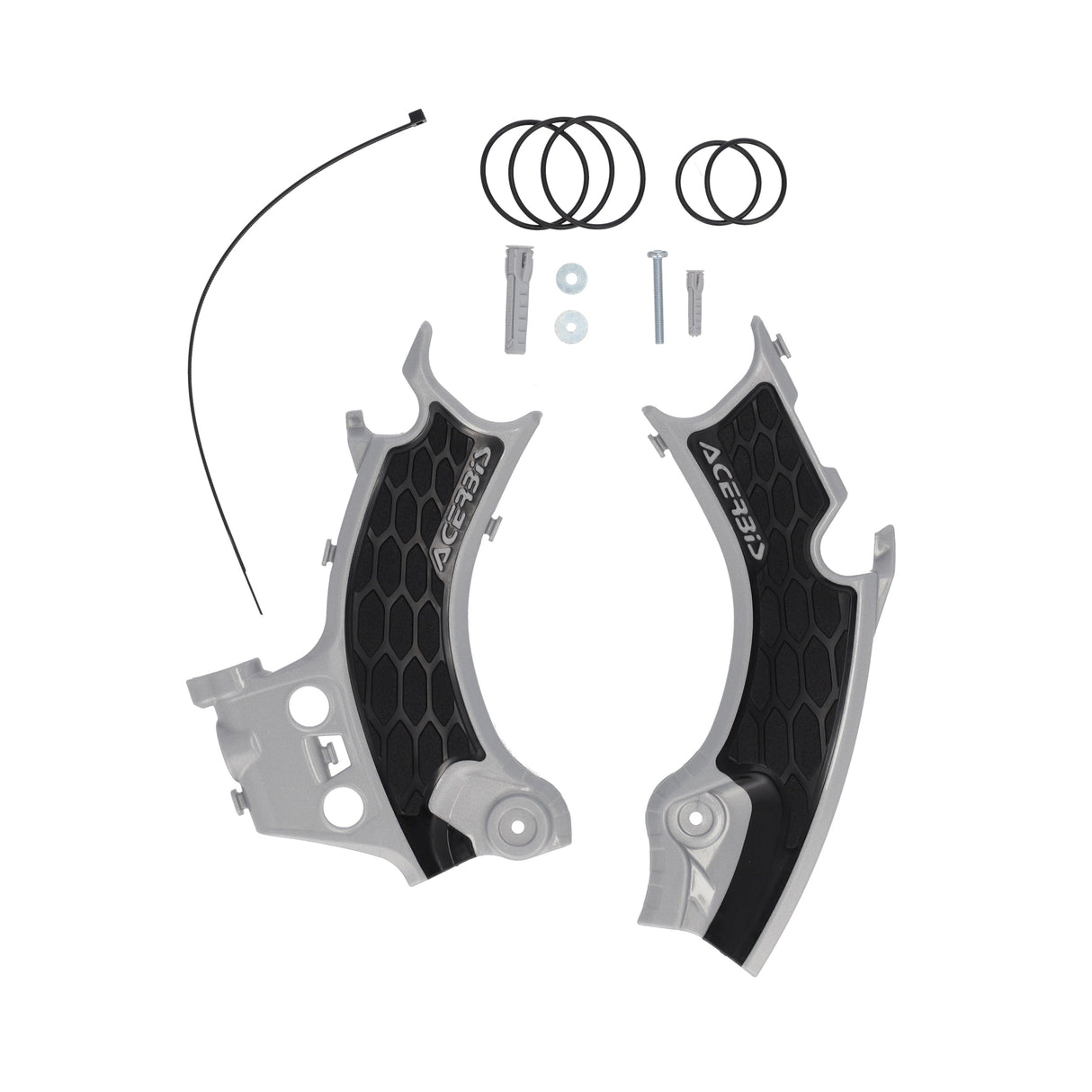 Acerbis X-Grip Frame Protectors Honda CRF450 / CRF250 Silver/Black