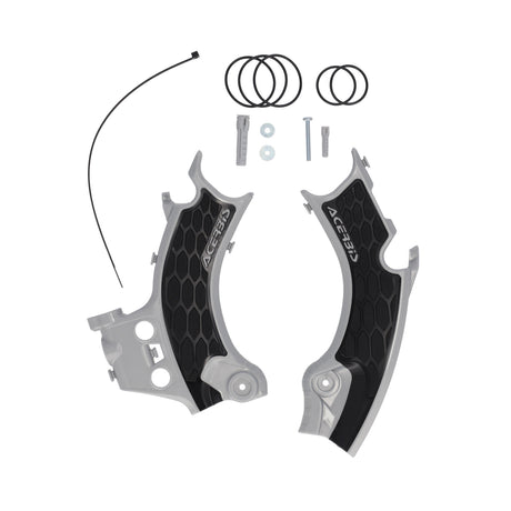 Acerbis X-Grip Frame Protectors Honda CRF450 / CRF250 Silver/Black