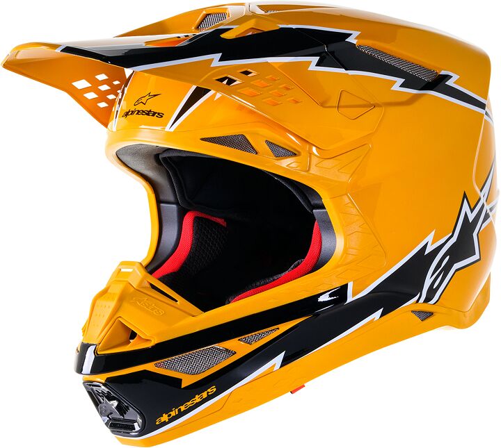 HELMET SM10 AMP BLACK/YELLOW Alpinestars motocross kit