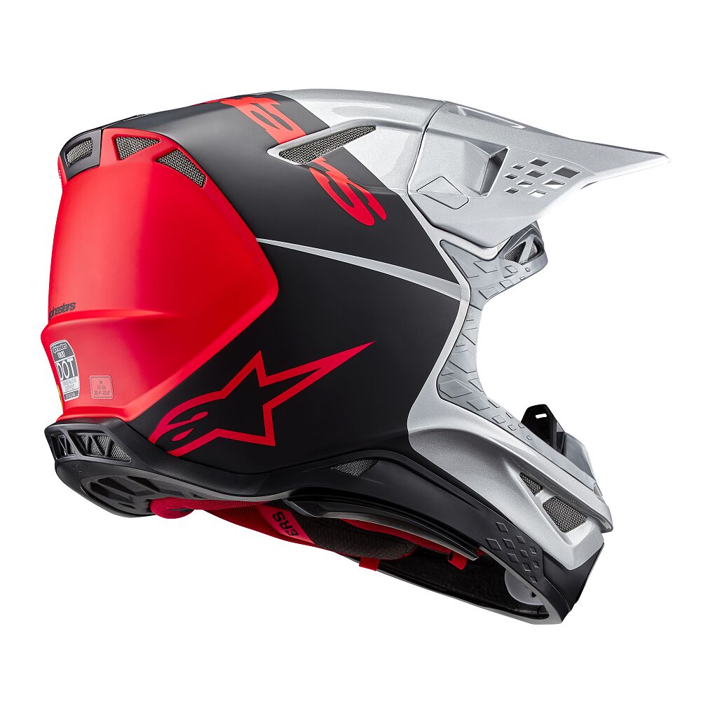 HELMET SM10 FLOOD SILVER/BLACK/ORANGE FLUO