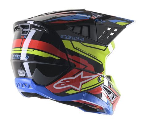 HELMET SM5 ACT2 BLACK/YELLOW FLUO/BRIGHT RED