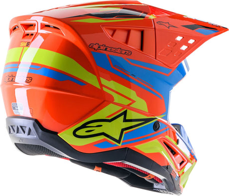 HELMET SM5 ACT2 ORANGE FLUO/CYAN YELLOW FLUO