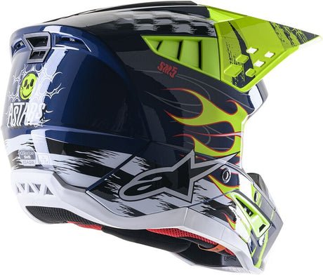 HELMET SM5 RASH NIGHT NAVY/YELLOW FLUO