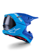 HELMET SM10 FLOOD MET BLUE/MED BLUE/BLACK CARBON