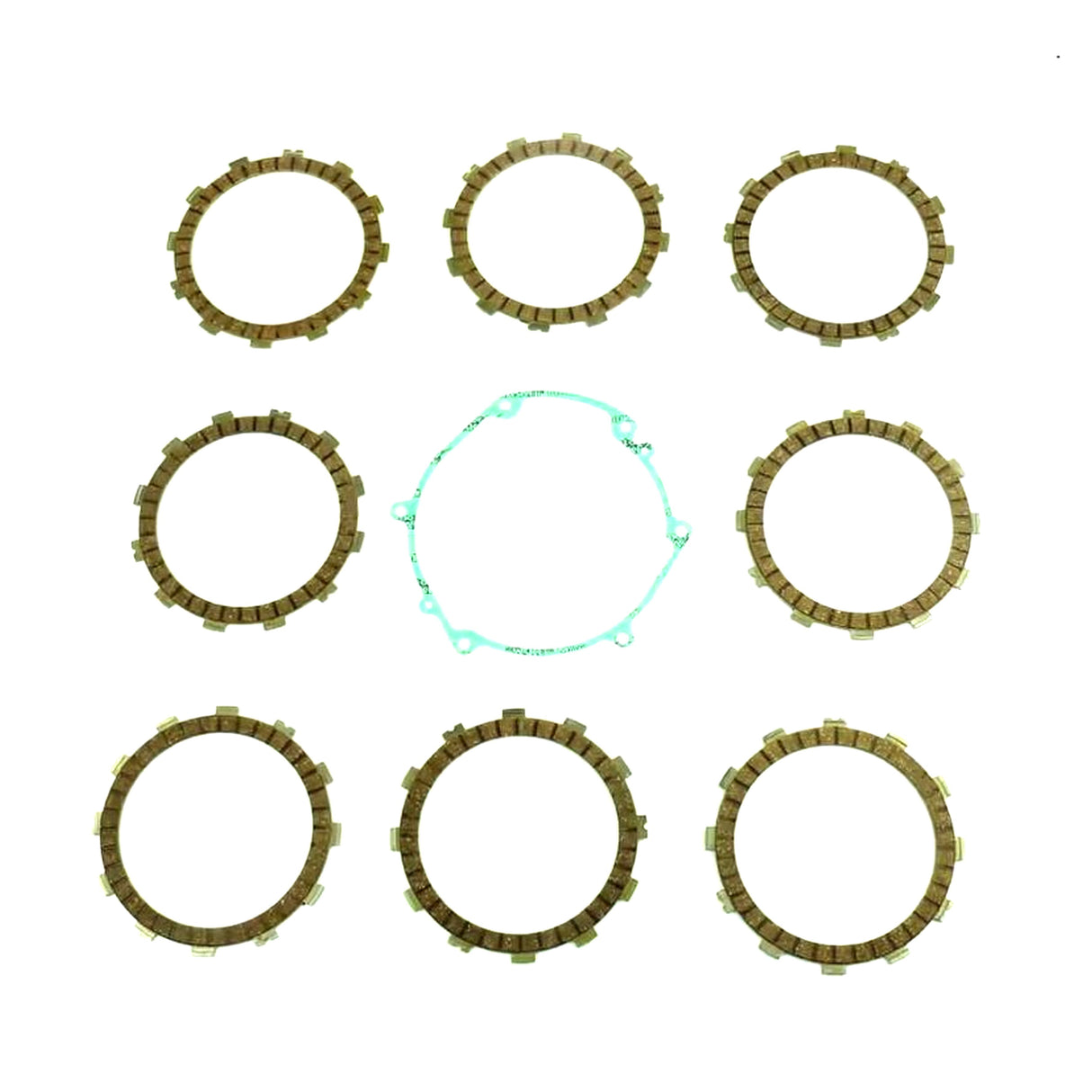CLUTCH FRICTION PLATE SET KAWA KX250 90, ATHENA P40230064, WITH GASKET
