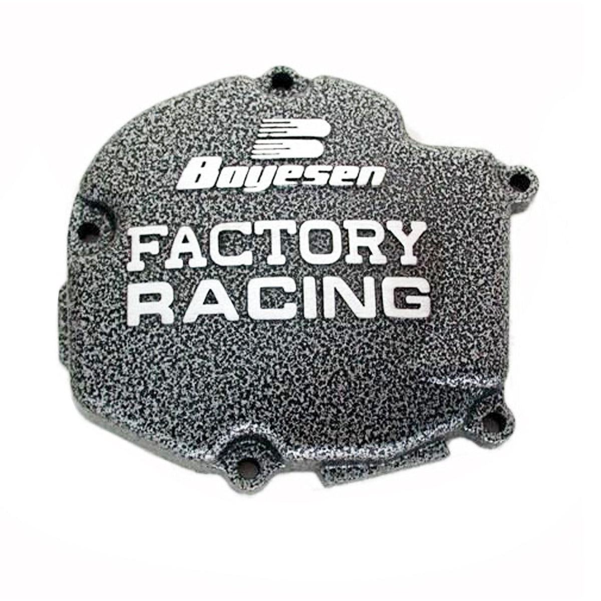 BOYESEN IGNITION COVER 03-07 KX125, BOYESEN SC-11AL BLACK/SILVER, VEIN