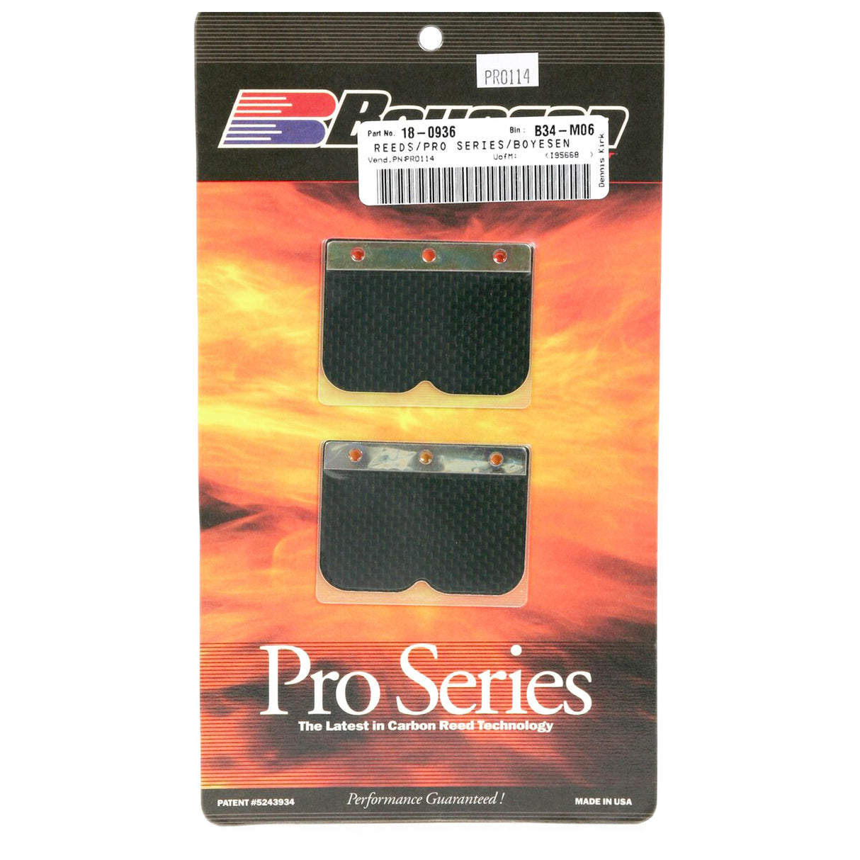 BOYESEN PRO-114 REEDS KTM 250 300 380, Boyesen Pro Series Reeds - PRO
