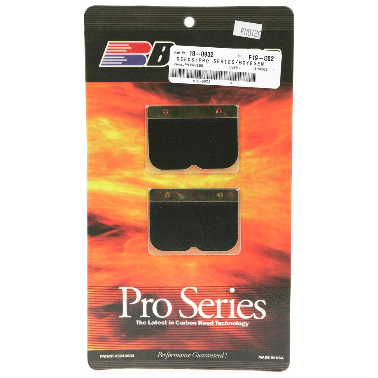 BOYESEN PRO-126 BOYESEN REED CARB, Boyesen Pro Series Reeds - PRO