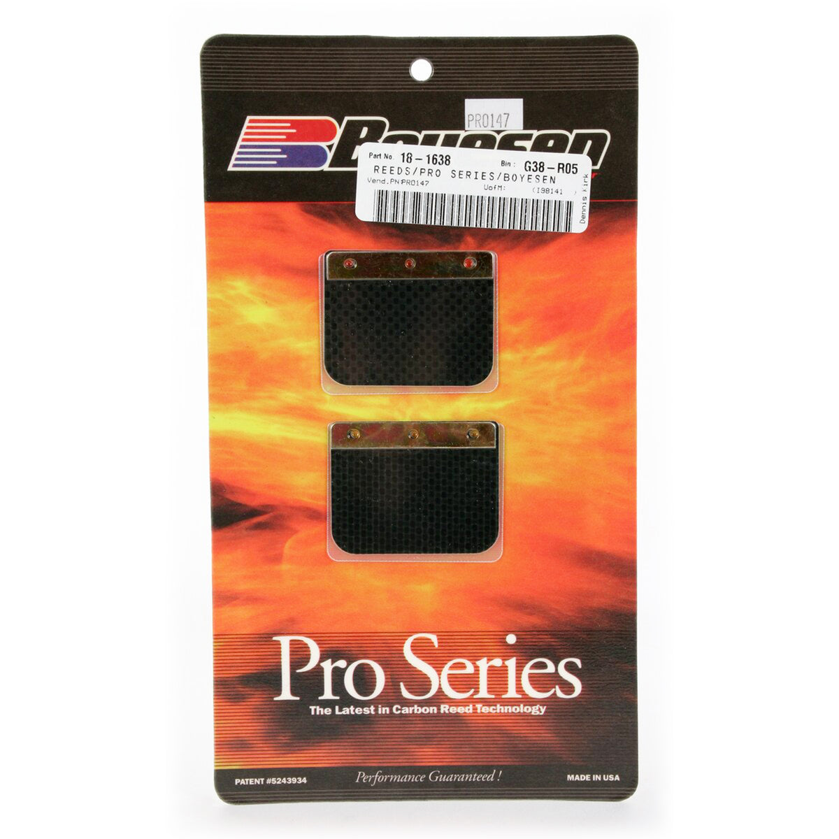 BOYESEN PRO-147 BOYESEN REED CARB, Boyesen Pro Series Reeds - PRO, BR010147