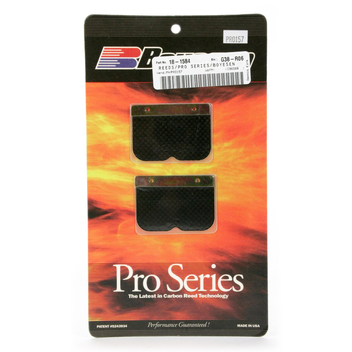 BOYESEN PRO-157 BOYESEN REED CARB, Boyesen Pro Series Reeds - PRO