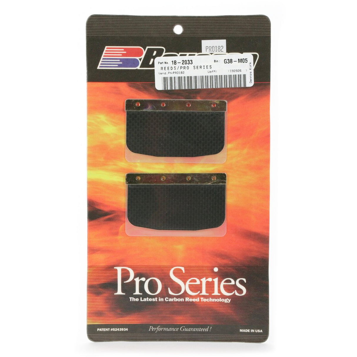BOYESEN PRO-182 BOYESEN REED CARB, Boyesen Pro Series Reeds - PRO