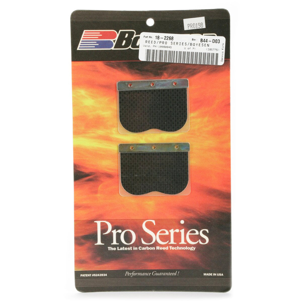BOYESEN PRO-198 BOYESEN REEDS, Boyesen Pro Series Reeds - PRO, PRO-198