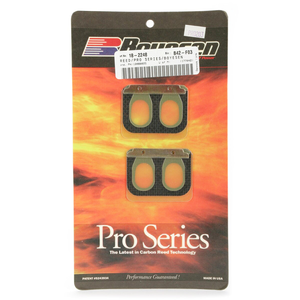 BOYESEN PRO-203 BOYESEN REEDS, Boyesen Pro Series Reeds - PRO, PRO-203