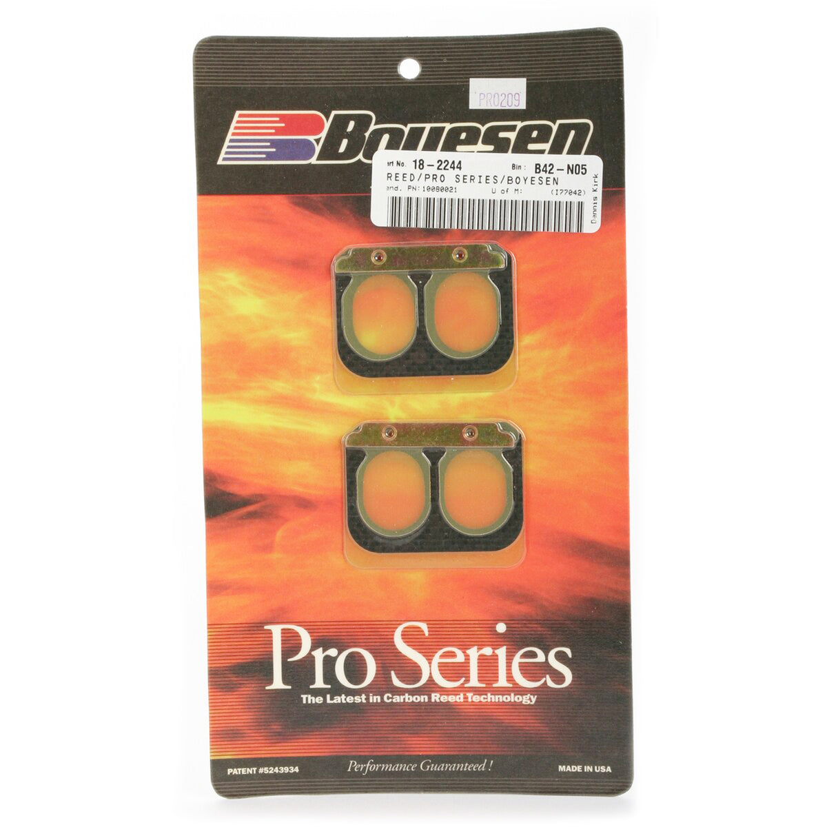 BOYESEN PRO-209 BOYESEN REEDS, Boyesen Pro Series Reeds - PRO, PRO-209