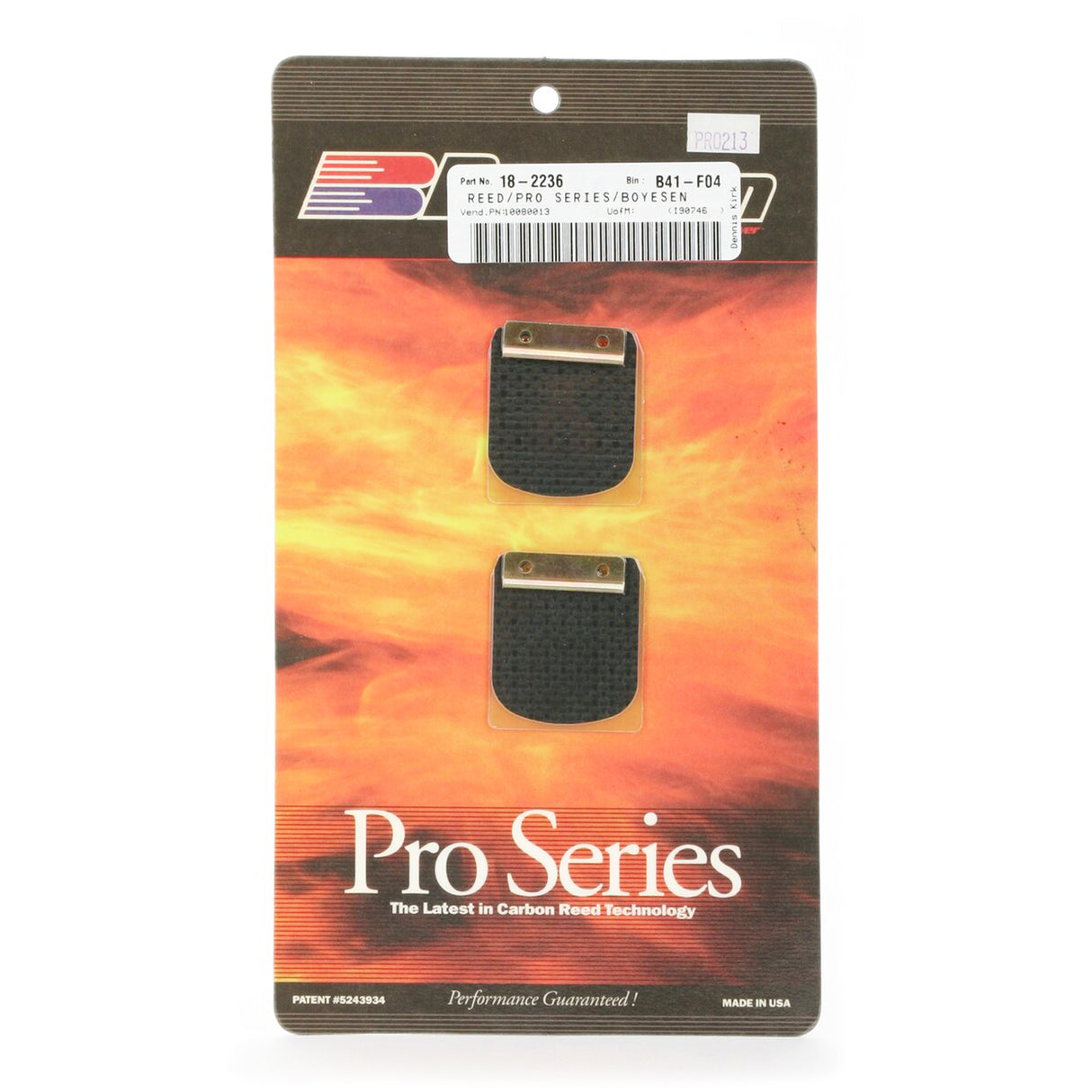 BOYESEN PRO-213 BOYESEN BLOCK REEDS, Boyesen Pro Series Reeds - PRO