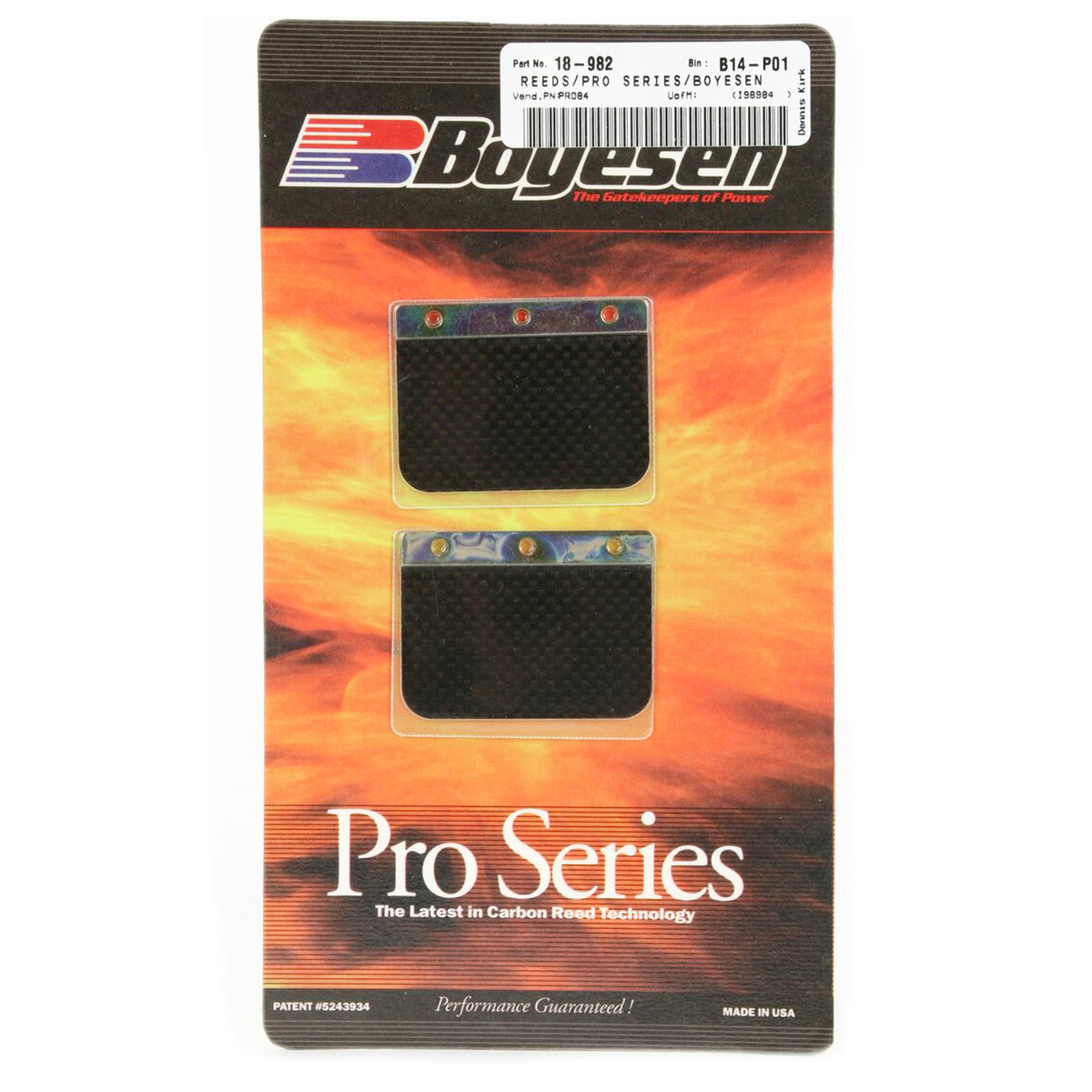 BOYESEN PRO-84 REEDS LT250R Quad Racer, Boyesen Pro Series Reeds - PRO