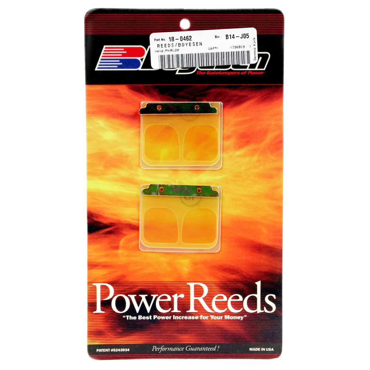 BOYESEN RAD VALVE BLOCK REED RL-20, Boyesen Power Reeds for RL