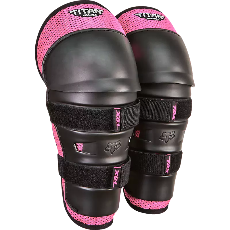 FOX PEEWEE TITAN KNEE/SHIN GRD - BLACK PINK