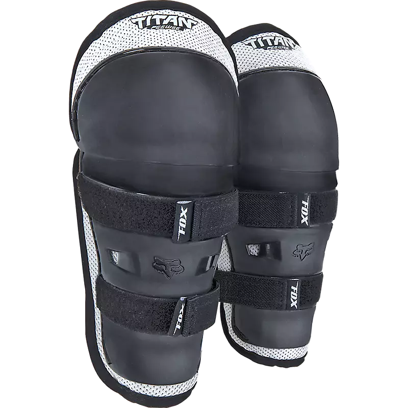 FOX PEEWEE TITAN KNEE/SHIN GRD - BLACK SILVER