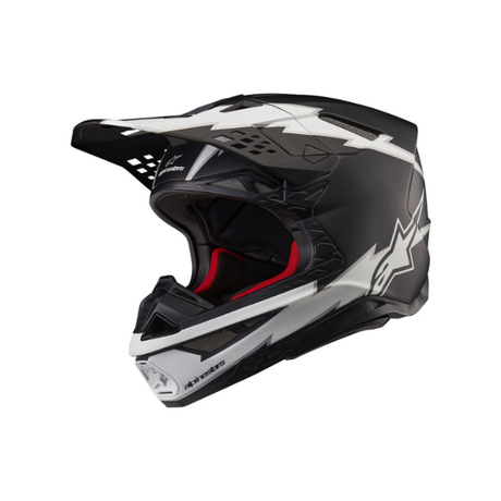HELMET SM10 AMP BLACK/WHITE Alpinestars motocross kit