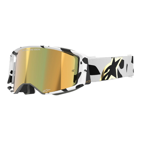 GOGGLE SUPERTECH CORP WHT/GLD Alpinestars motocross kit