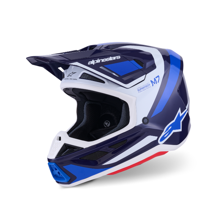 SM7 RISE HELMET ECE06 - BLUE/WHITE Alpinestars motocross kit