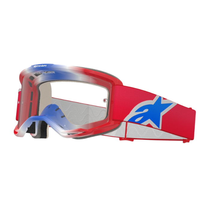 GOGGLE VISION 5 CORP RED/WT/BL Alpinestars motocross kit