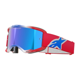 GOGGLE VISION 5 CORP RED/WT/BL Alpinestars motocross kit