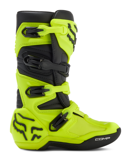 Fox Youth Comp Boots Fluorescent Yellow