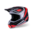 SM7 RISE HELMET ECE06 - BLACK/SILVER/RED FLUO Alpinestars motocross kit