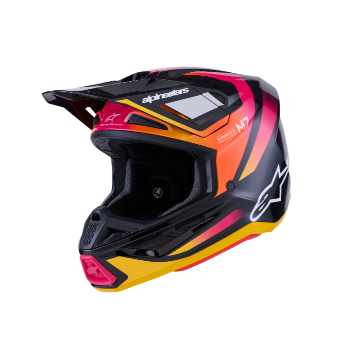 SM7 RISE HELMET ECE06 - BLACK/YELLOW/PINK