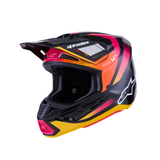 SM7 RISE HELMET ECE06 - BLACK/YELLOW/PINK