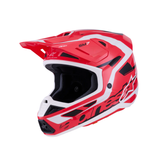 SM7 DEED HELMET ECE06 - RED BLACK/WHITE