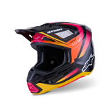 SM7 RISE HELMET ECE06 - BLACK/YELLOW/PINK Alpinestars motocross kit