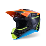SM3 FRAY HELMET ECE06 - BLACK/ORANGE/YELLOW FL G Alpinestars motocross kit