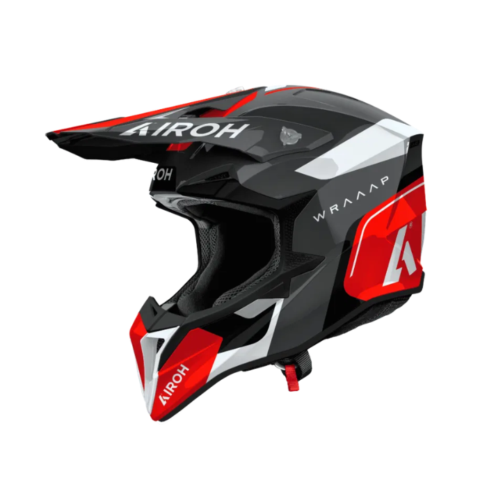 Airoh Wraaap Conquer Red Gloss MX Adult Helmet