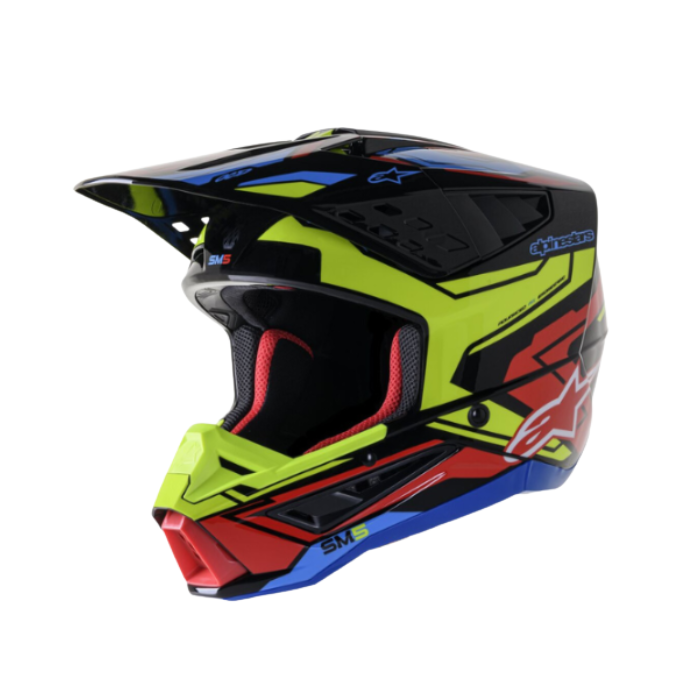 HELMET SM5 ACT2 BLACK/YELLOW FLUO/BRIGHT RED