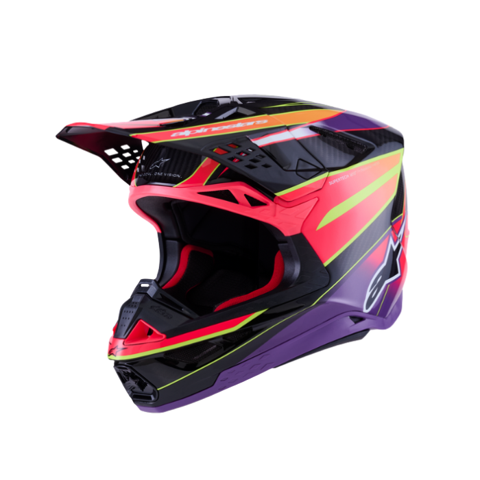 SUPERTECH S-M10 ERA HELMET ECE 22.06 - PINK/VIOLET/YELLOW FLUO