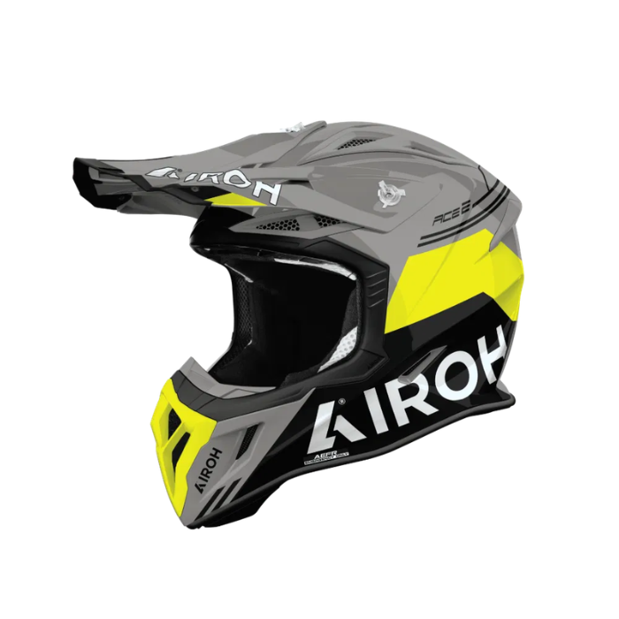 Airoh Aviator Ace 2 Fury Yellow Gloss MX Adult Helmet