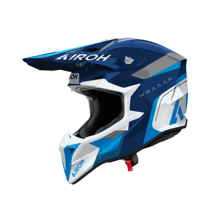 Airoh Wraaap Conquer Blue Gloss MX Adult Helmet