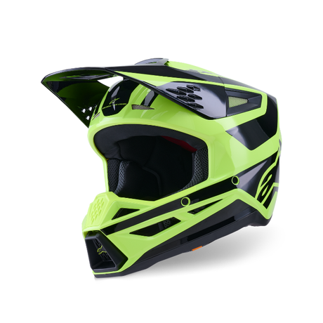 SM3 HEAT HELMET ECE06 - YELLOW FLUO/BLACK Alpinestars motocross kit