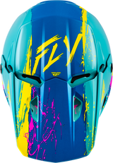 Kinetic Youth Drip Helmet - Turquoise/Pink/Yellow