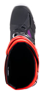 ALPINESTARS TECH 10 BLACK RED FLUO ORANGE FLUO WHITE BOOTS