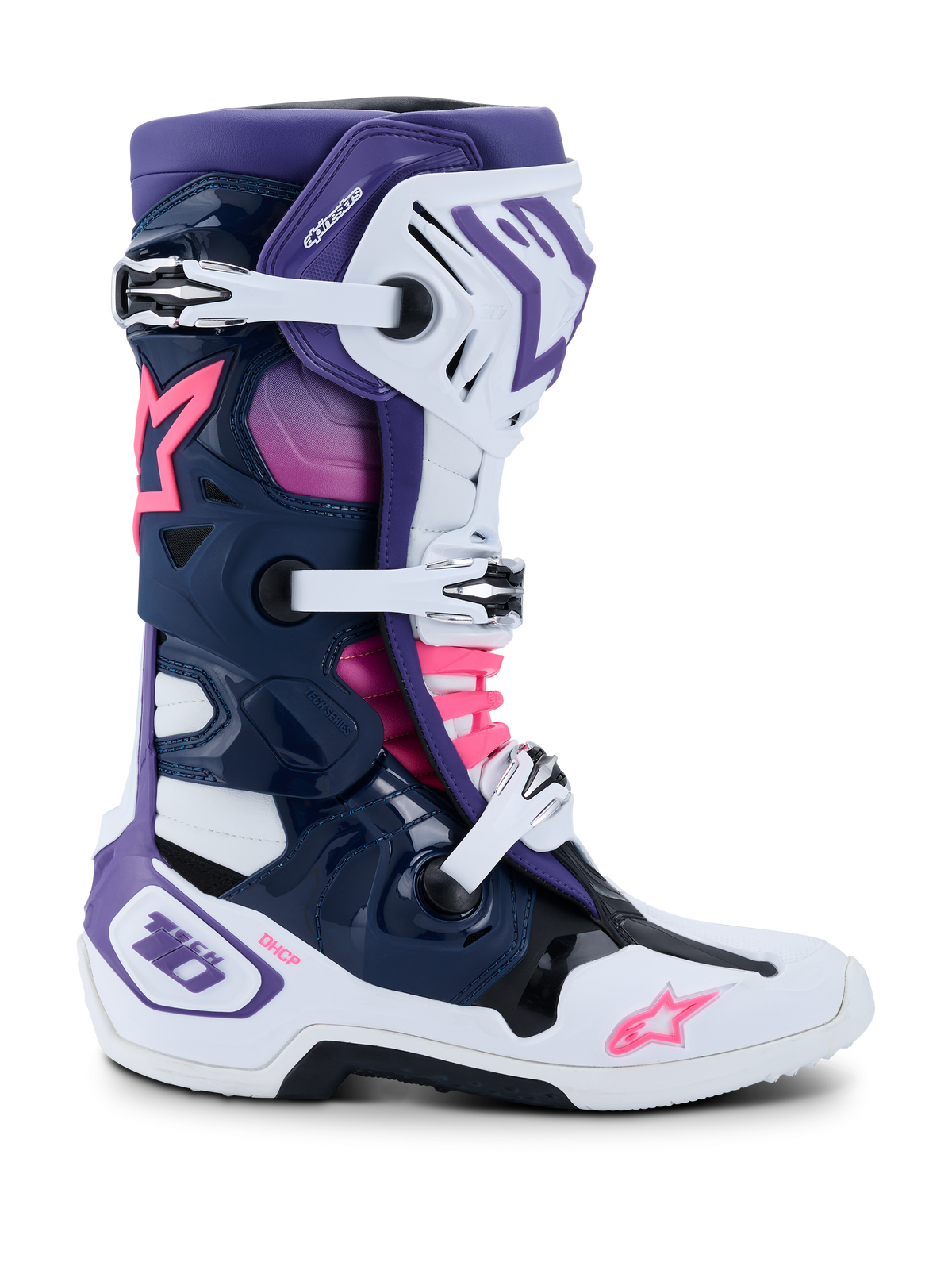 TECH 10 BOOTS - WHITE/VIOLET/NAVY BLUE/PINK FL